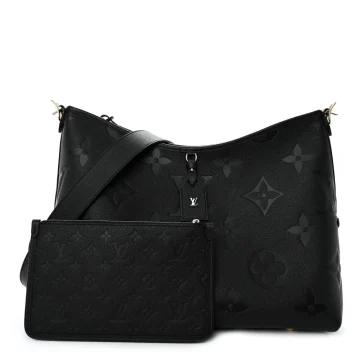 Louis Vuitton CarryAll MM Black Giant Monogram Empreinte Leather
