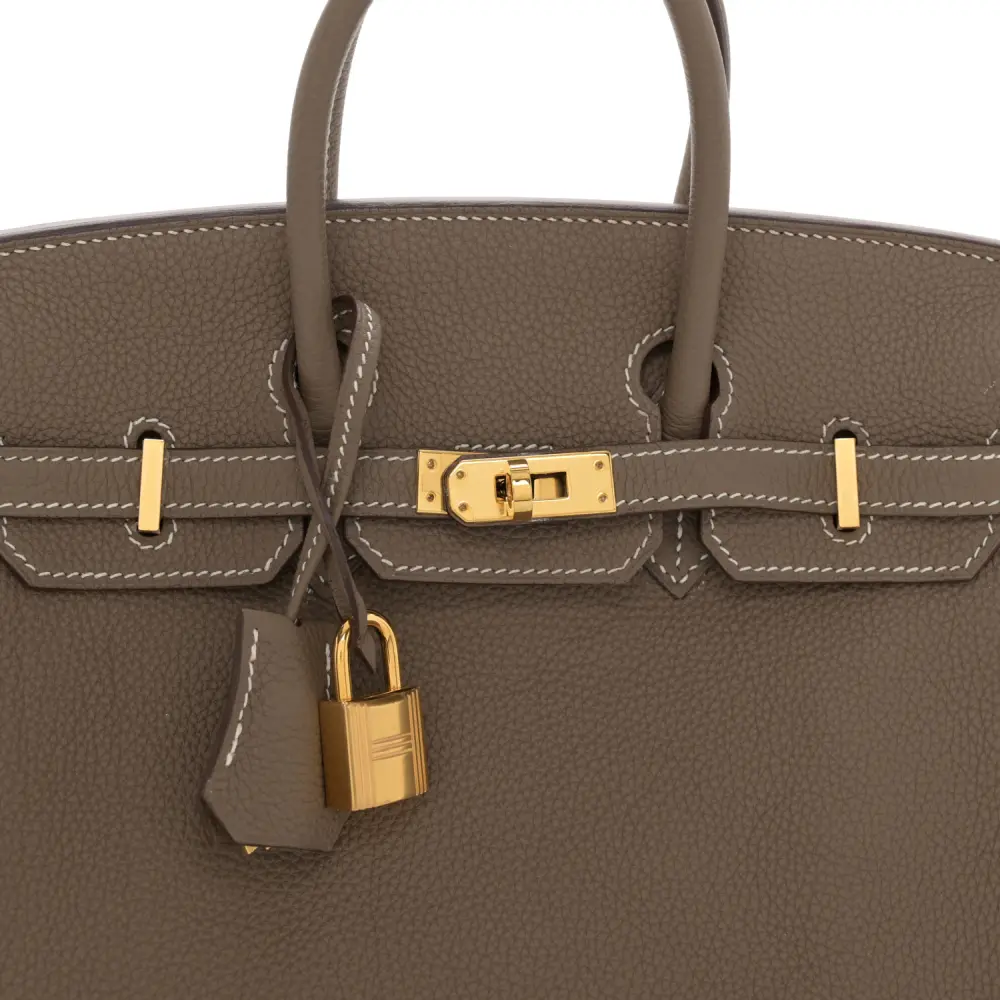 Hermès Birkin 25 Etoupe Togo Leather Gold Hardware - 图片 9
