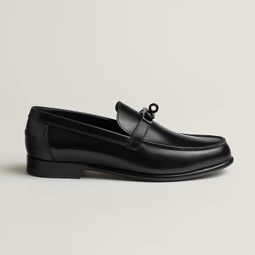 HERMES Destin Black Loafers