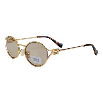 Miu Miu Oval glasses tawny/blue rose gold/brown/pink/silver/black/blue silver color Size 54口21-125