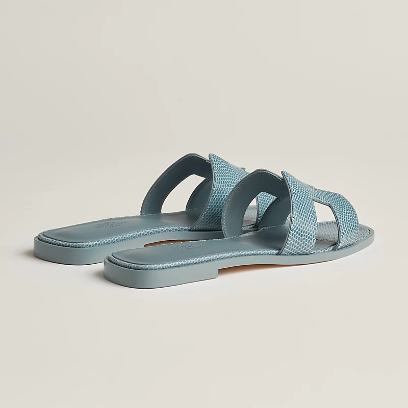 HERMES Oran Blue Slippers - 图片 3