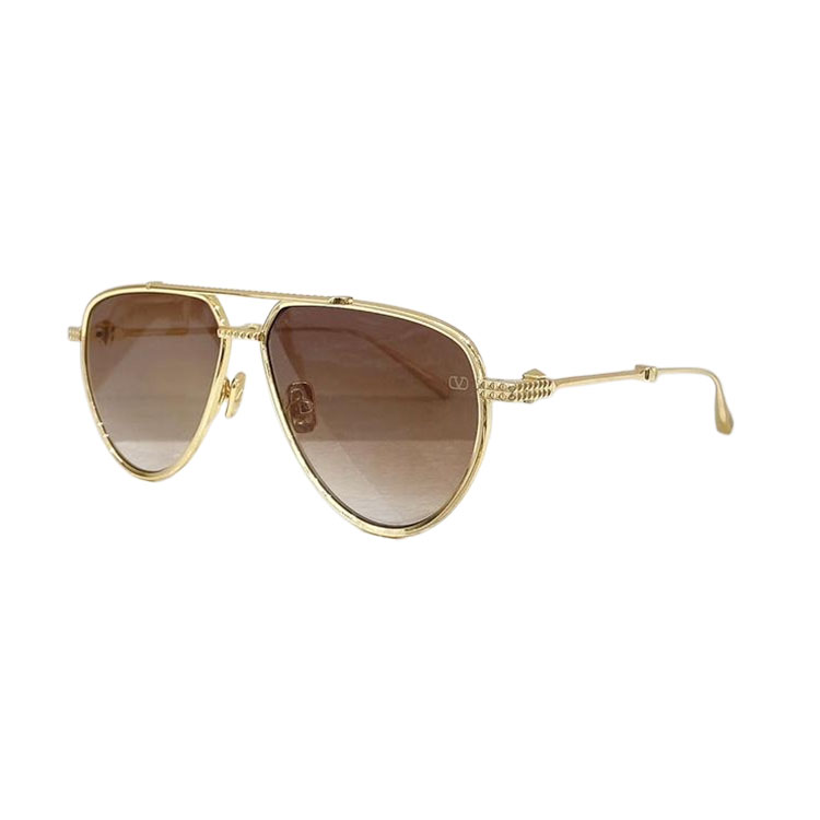 Valentino Pilot glasses black gold/brown/purple gold/purple silver/green/red color Size 59口14-145 - 图片 4