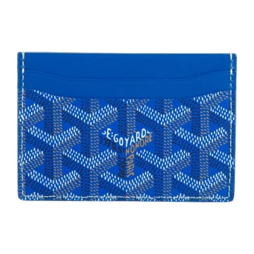 Goyard Small Saint Sulpice Card Holder Blue Goyardine Canvas