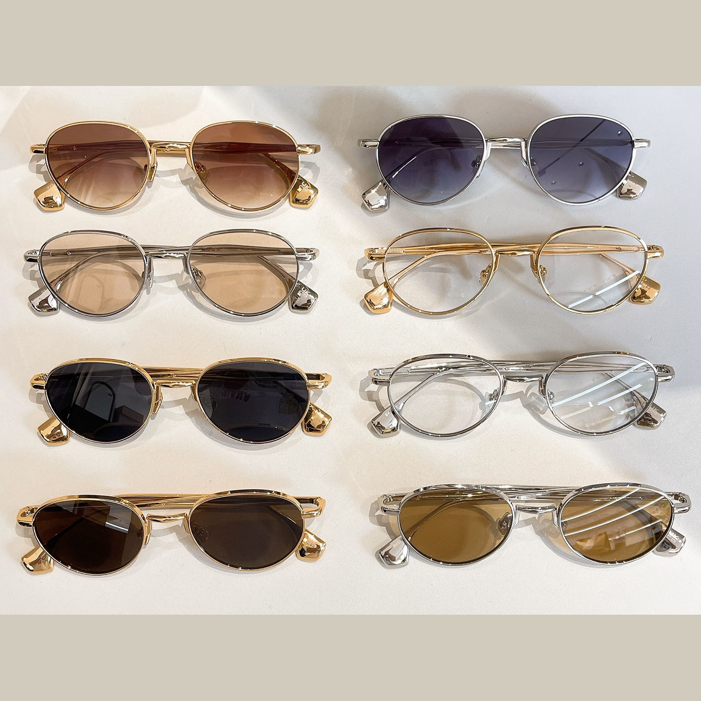 Bottega Veneta glasses silver/gold/apricot/rust/brown/tawny/black gold/eggplant color Size 53口21-140 - 图片 9