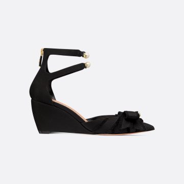 Dior black Wedge heels high heels shoes