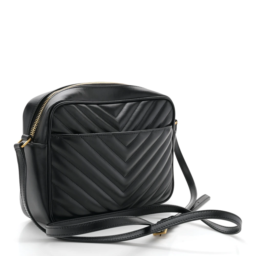Saint Laurent Medium Lou Camera Bag Black Monogram Calfskin Matelasse Leather Gold Hardware - 图片 3