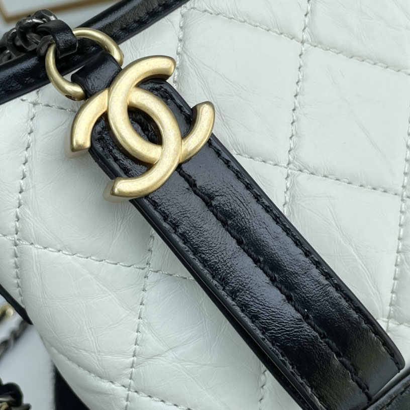 Chanel Bag Black With White Quilted Calfskin Leather Shoulder Bags Crossbody Bags - 图片 6