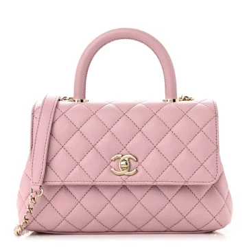 Chanel Coco Handle Mini | Light Pink Quilted Luxury