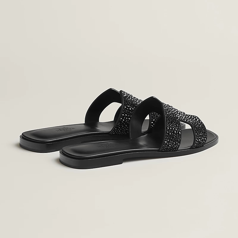 HERMES Oran Black Slippers - 图片 3