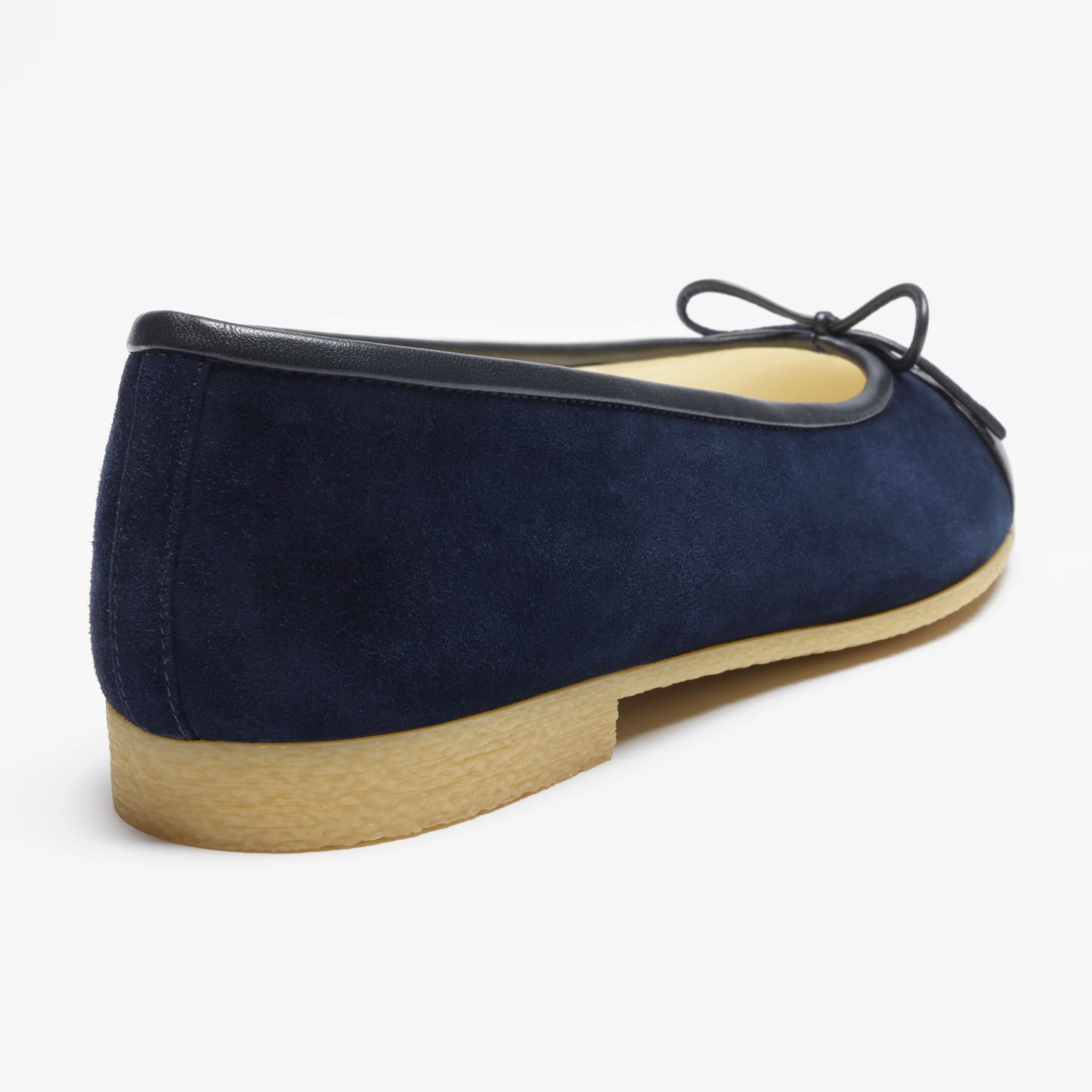 Chanel Flat shoes with suede effect, sheepskin and sheepskin leather, navy blue and black Ballet Shoes - 图片 4