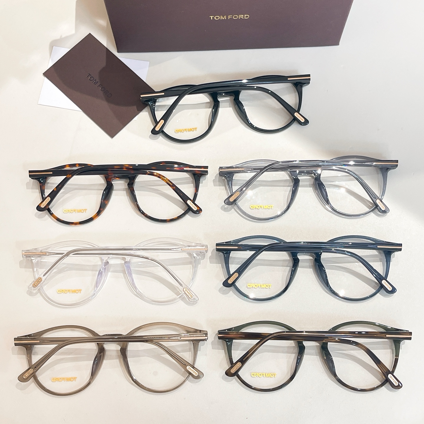 Tom Ford Boston frame glasses leopard/grey/green/blue/black/tawny/transparent color Size 51口21-145 - 图片 9