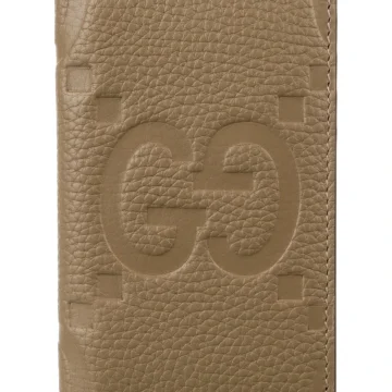 Gucci Medium Bifold Wallet Brown Jumbo GG Printed Calfskin Leather