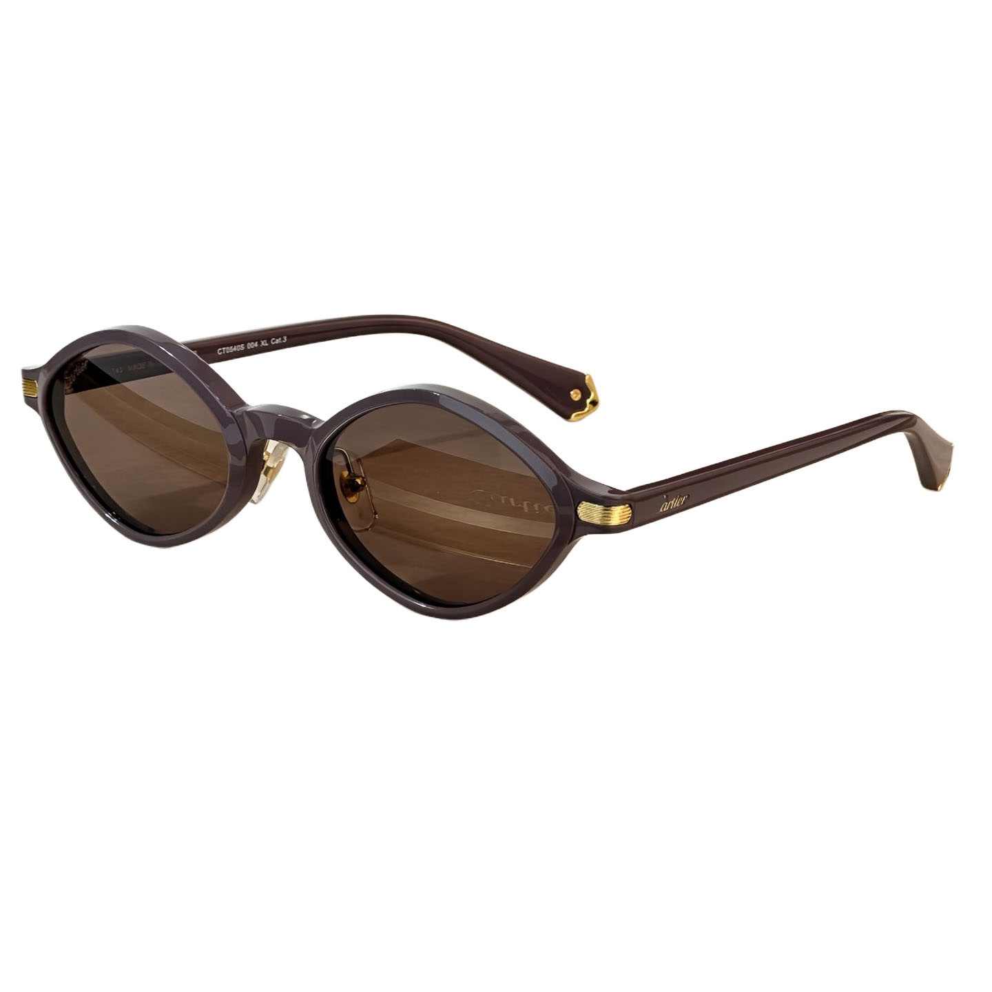 Cartier Oval glasses ivory/black/black brown/burgundy/coffee/leopard color Size 48-21-145 - 图片 5