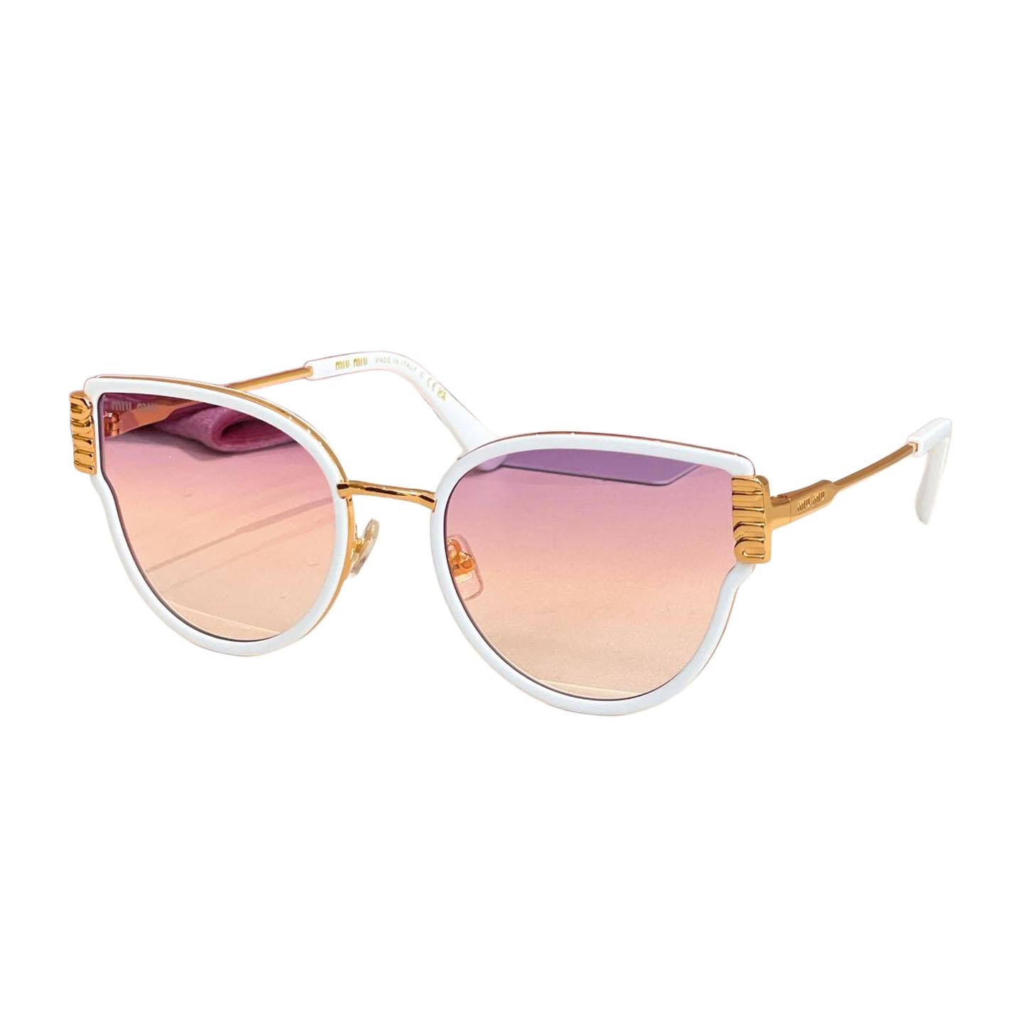 Miu Miu Butterfly glasses purple silver/purple gold/leopard/teal/pink/white color Size 56口21-145 - 图片 7