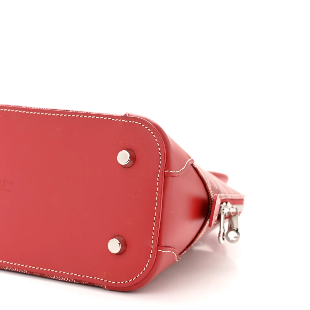 Goyard Mini Vendome Bag Red Goyardine Canvas Silver Hardware - 图片 5