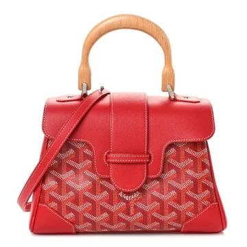 Goyard Mini Saigon Trunk Bag Red Goyardine Canvas Silver Hardware