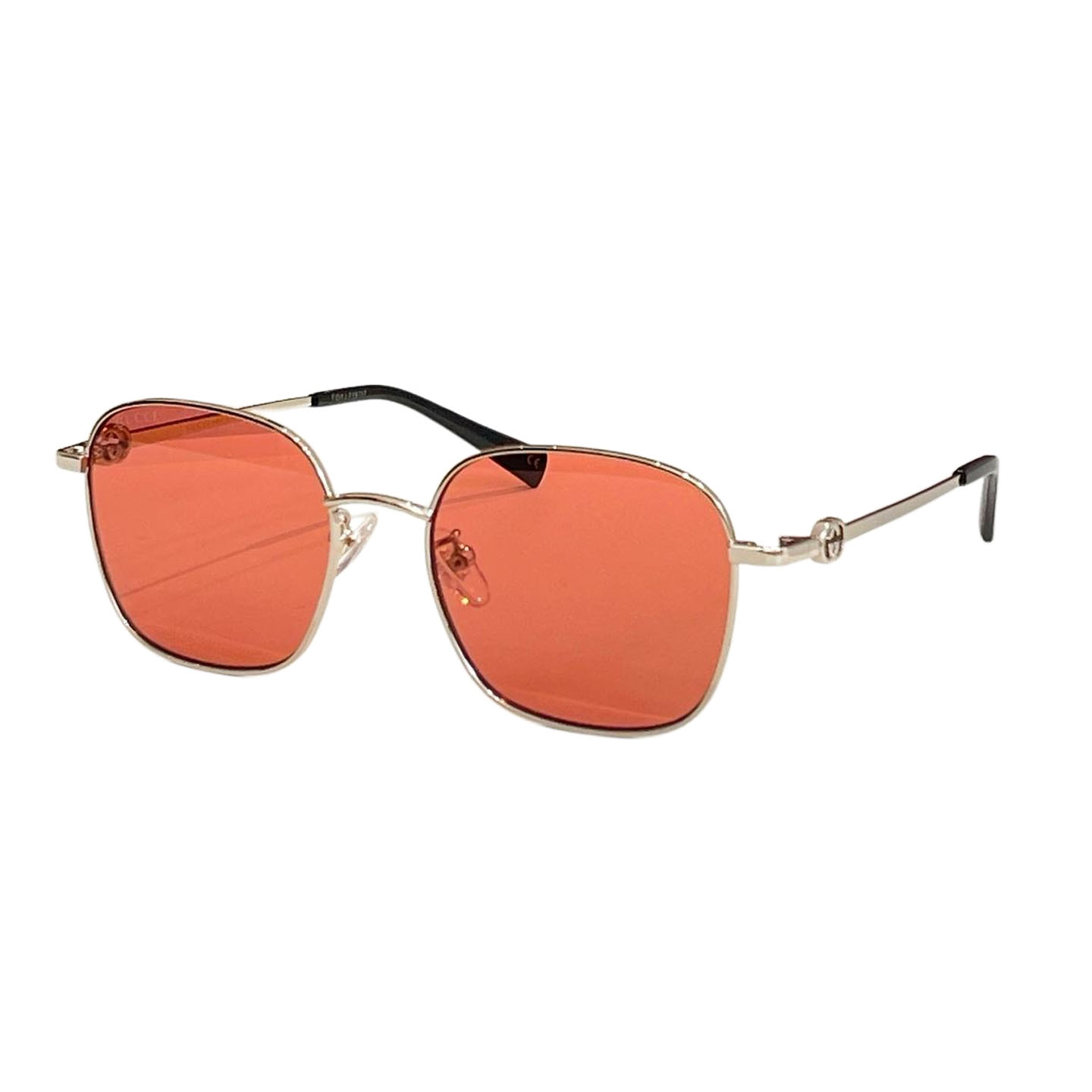Gucci square frame glasses gold leopard/silver black/rose gold/brown rose gold/scarlet silver/brown leopard/grey silver/black gold color Size 52口19-145 - 图片 5
