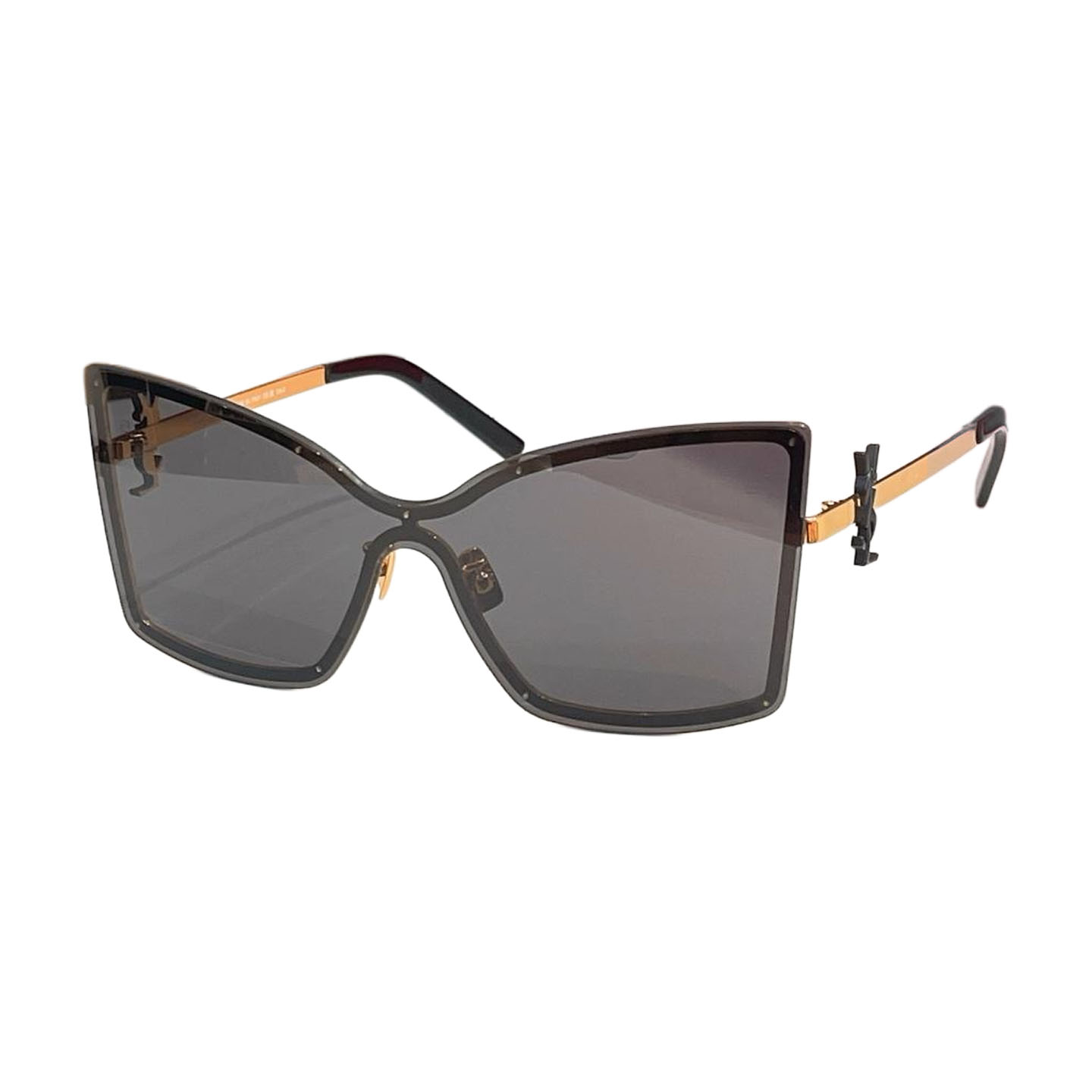 Saint Laurent glasses gradient color of blue to orange/brown/purple black/black gold color Size 53口19-135 - 图片 4