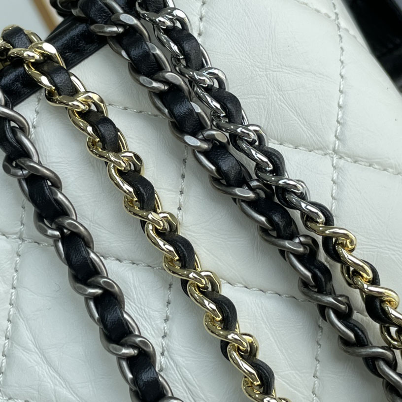 Chanel Bag Black With White Quilted Calfskin Leather Shoulder Bags Crossbody Bags - 图片 7