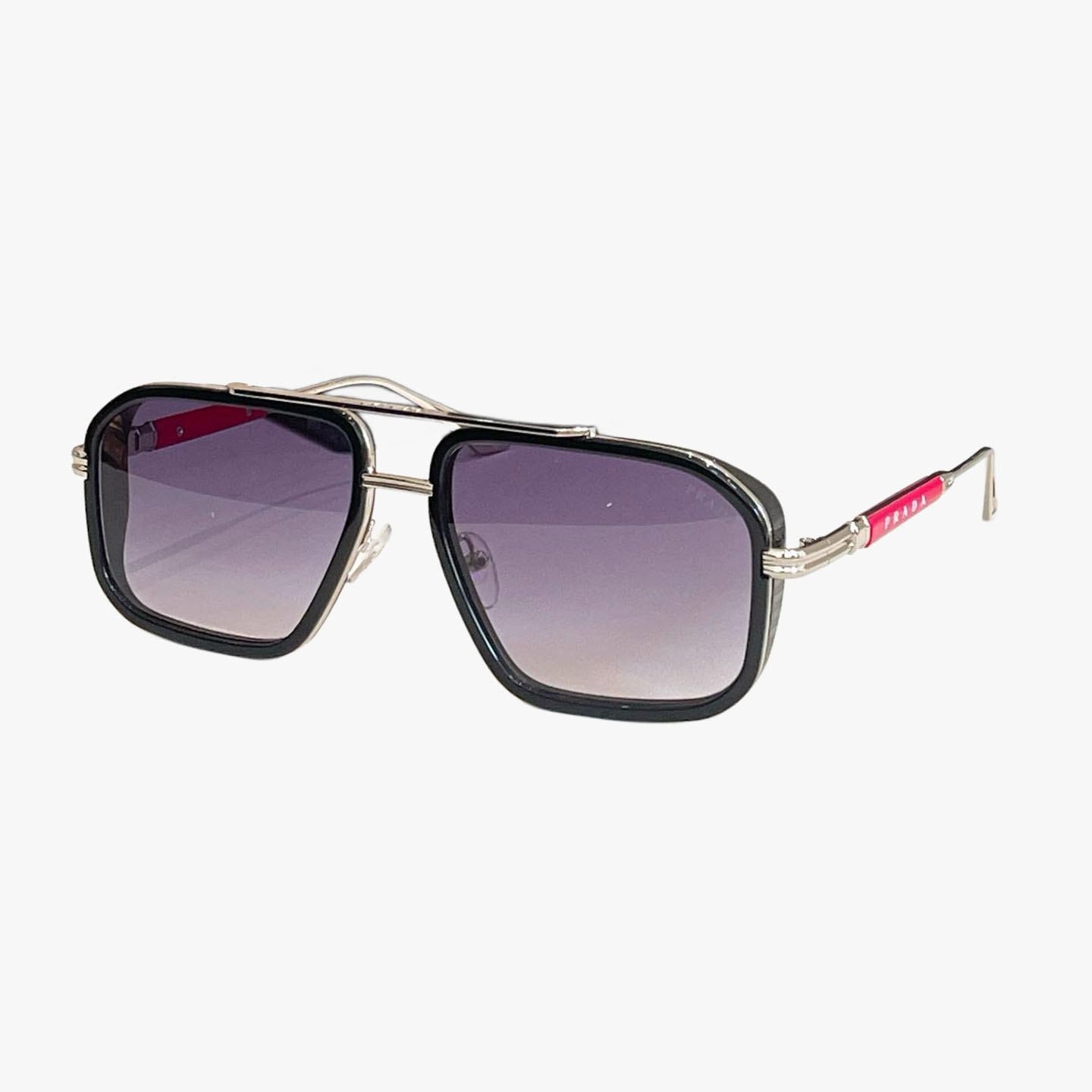 Prada aviator glasses black gold/leopard brown/black purple/blue orange/maroon color Size 58口17-140 - 图片 4