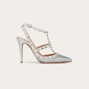 VALENTINO Sequined embroidered rivet heels (10 cm high heel)