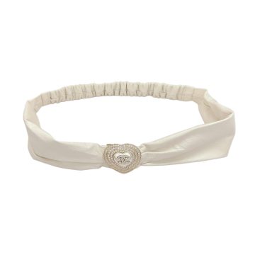 Chanel Women's Heart Buckle Elastic Belt In Black/White Lambskin With Gold Hardware 50mm