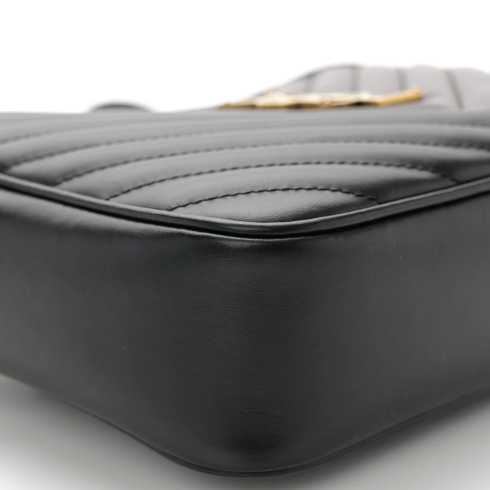 Saint Laurent Medium Lou Camera Bag Black Monogram Calfskin Matelasse Leather Gold Hardware - 图片 4