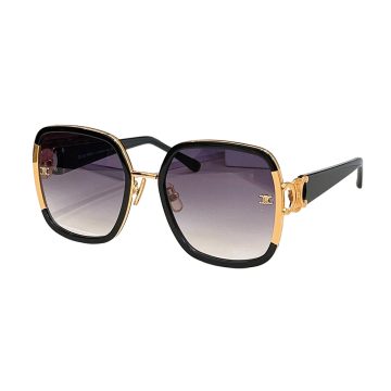Celine square frame glasses eggplant/leopard/tawny/pink/black gold/ivory color Size 57口17-142