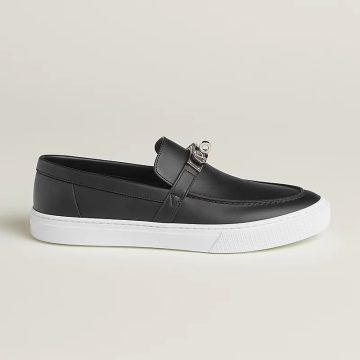 HERMES Game Black Loafers