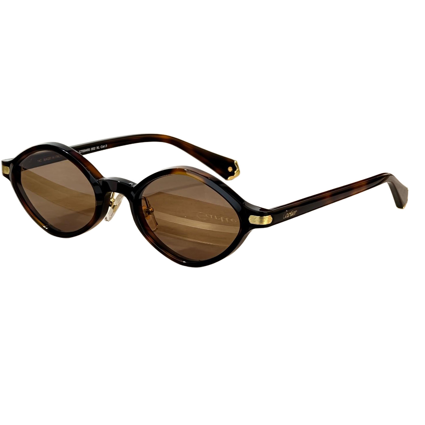 Cartier Oval glasses ivory/black/black brown/burgundy/coffee/leopard color Size 48-21-145 - 图片 6