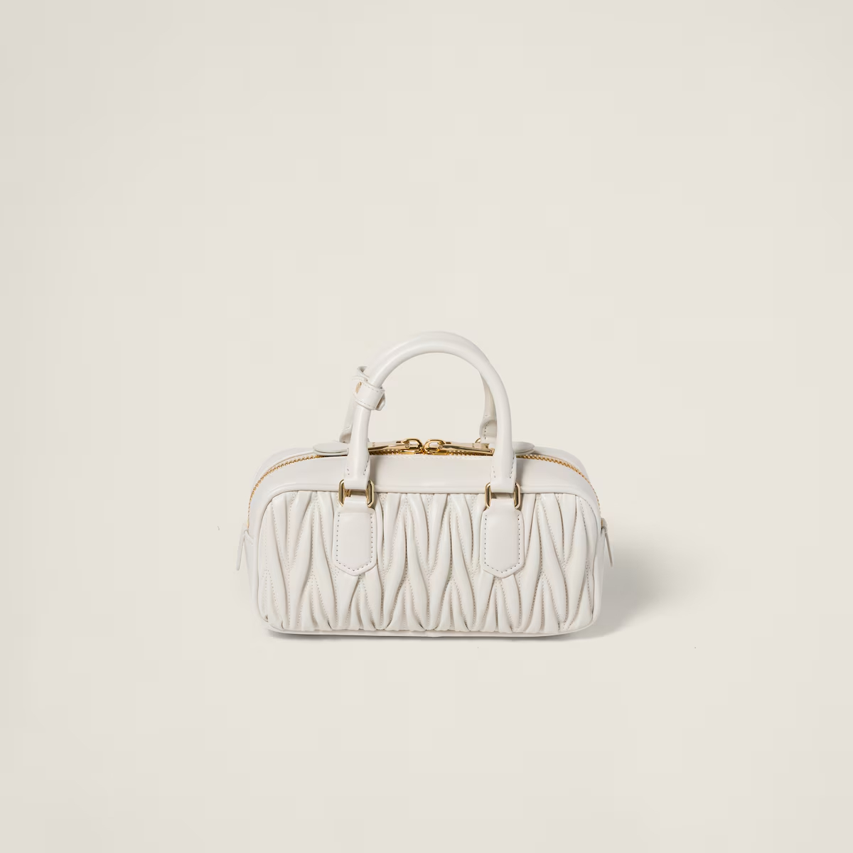 Miu Miu Arcadie matelassé Quilted Lambskin Leather white Top-Handle Bags - 图片 2