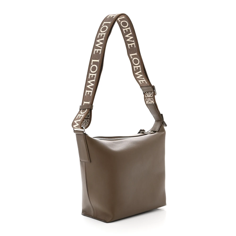 Loewe Cubi Crossbody Bag Small Winter Brown Jacquard Supple Smooth Calfskin Leather - 图片 3