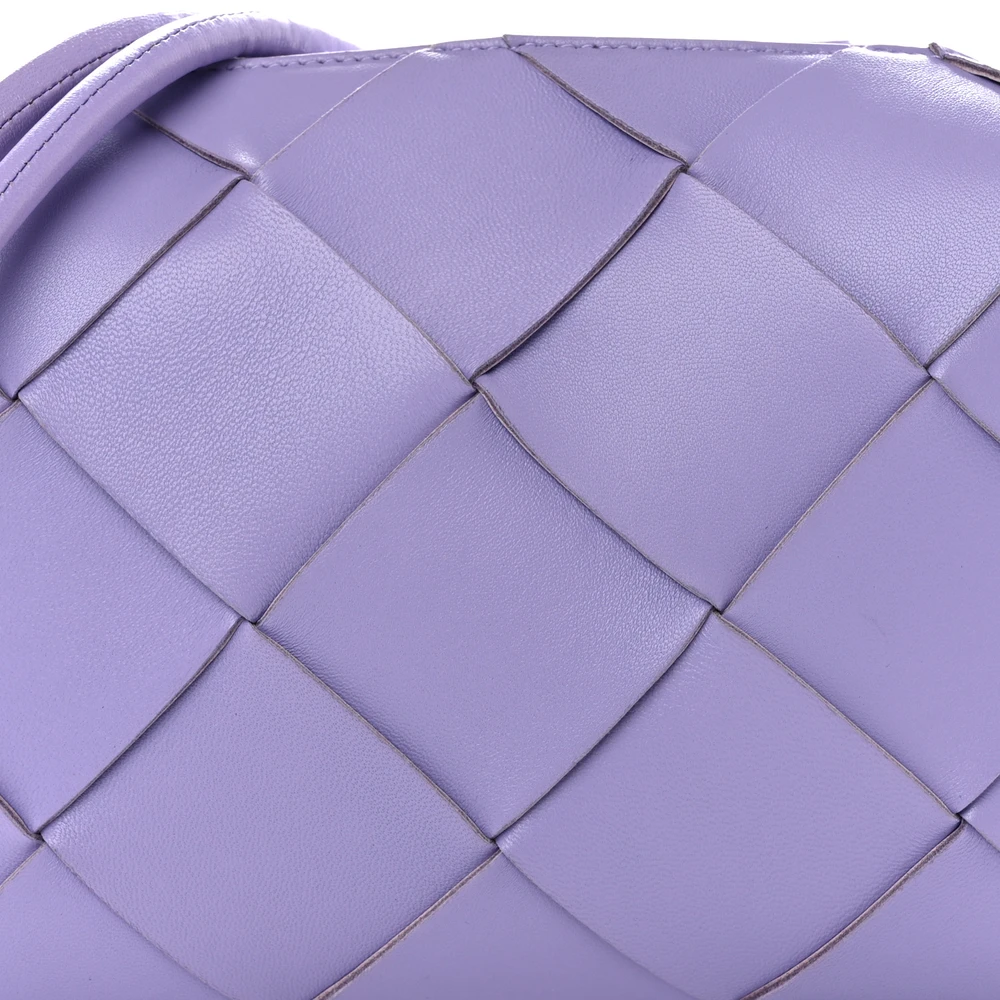 Bottega Veneta Maxi Intrecciato Small Cassette Camera Bag Wisteria Lambskin Leather - 图片 8