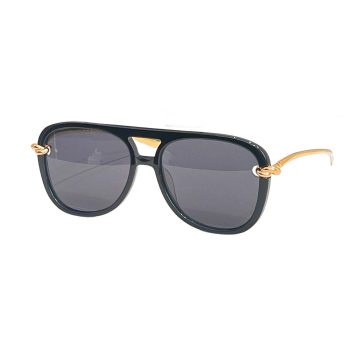 Bottega Veneta Pilot glasses black gold/orange black/brown leopard/rust leopard/white/eggplant/brown red/blue orange color Size 56口16-145