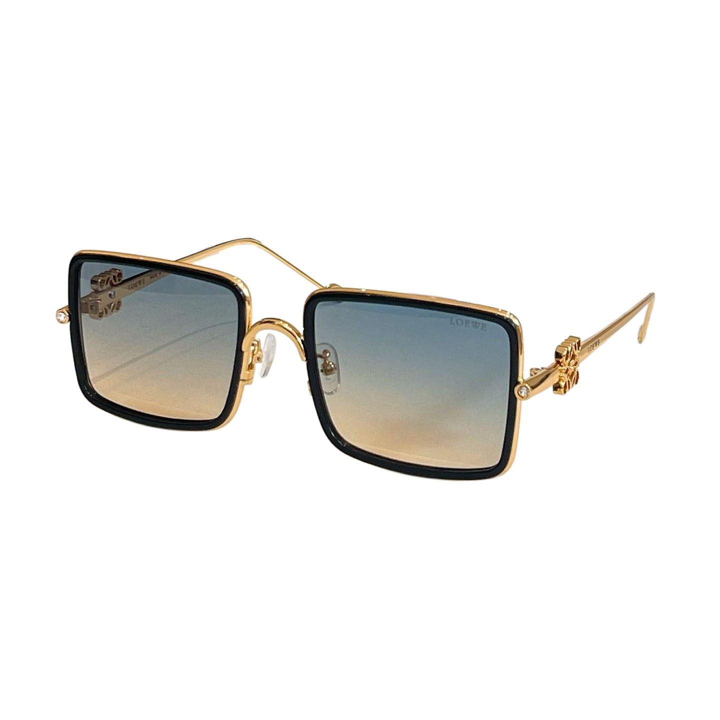 Loewe square frame glasses black gold/black/transparent black/pink/white/green/leopard/blue orange color Size 56口20-145 - 图片 8