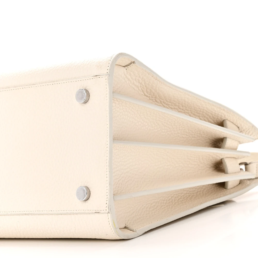 Saint Laurent Small Sac De Jour Dove White Grained Calfskin Leather - 图片 5