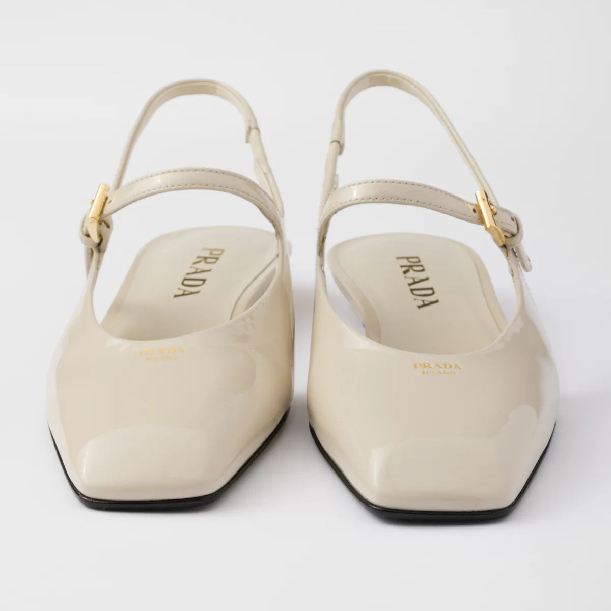 PRADA Patent paint leather Flat Shoes white Ballet Shoes - 图片 5