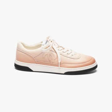 Calfskin with light orange print Chanel Sneakers