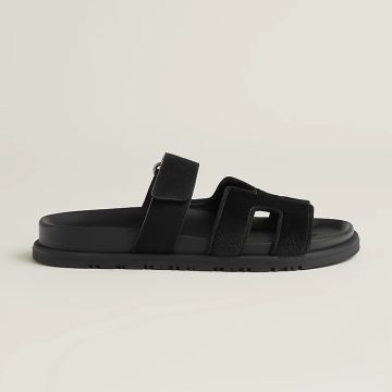 HERMES Chypre Black Slippers