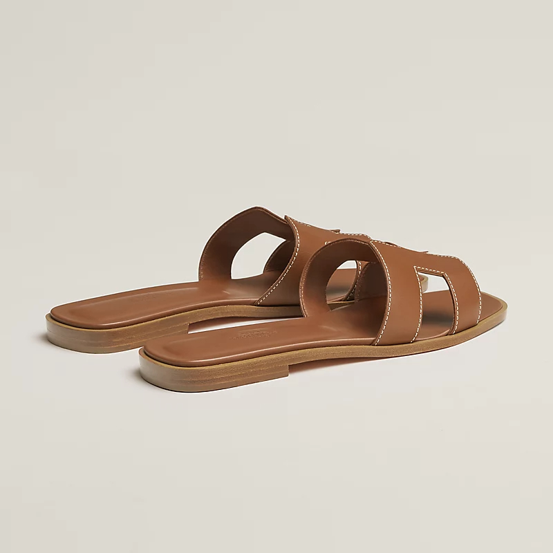 HERMES Oran Brown Slippers - 图片 4