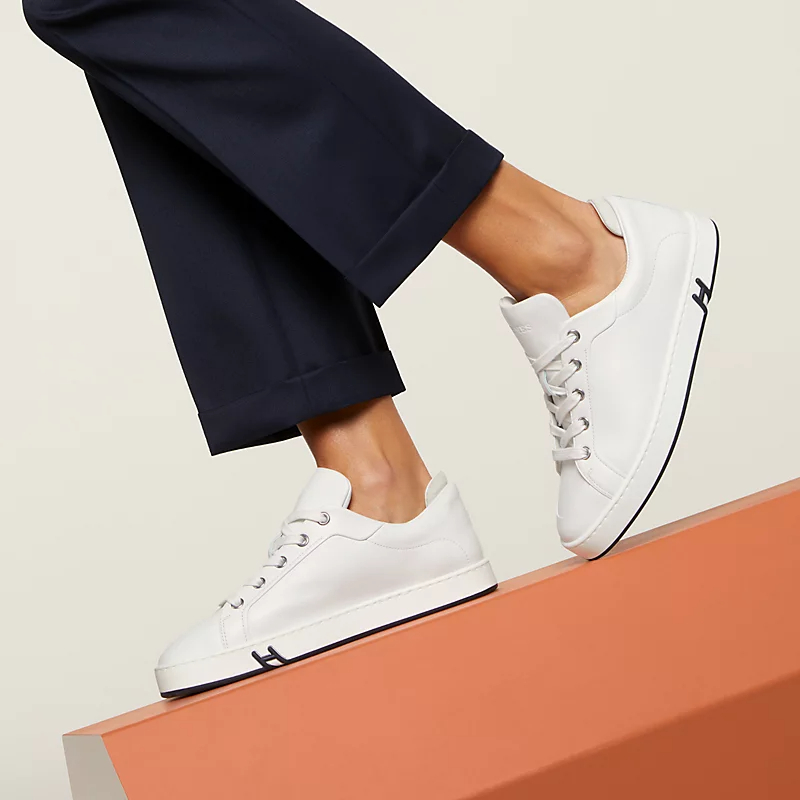 HERMES Kid Sneakers White Sports Shoes - 图片 5