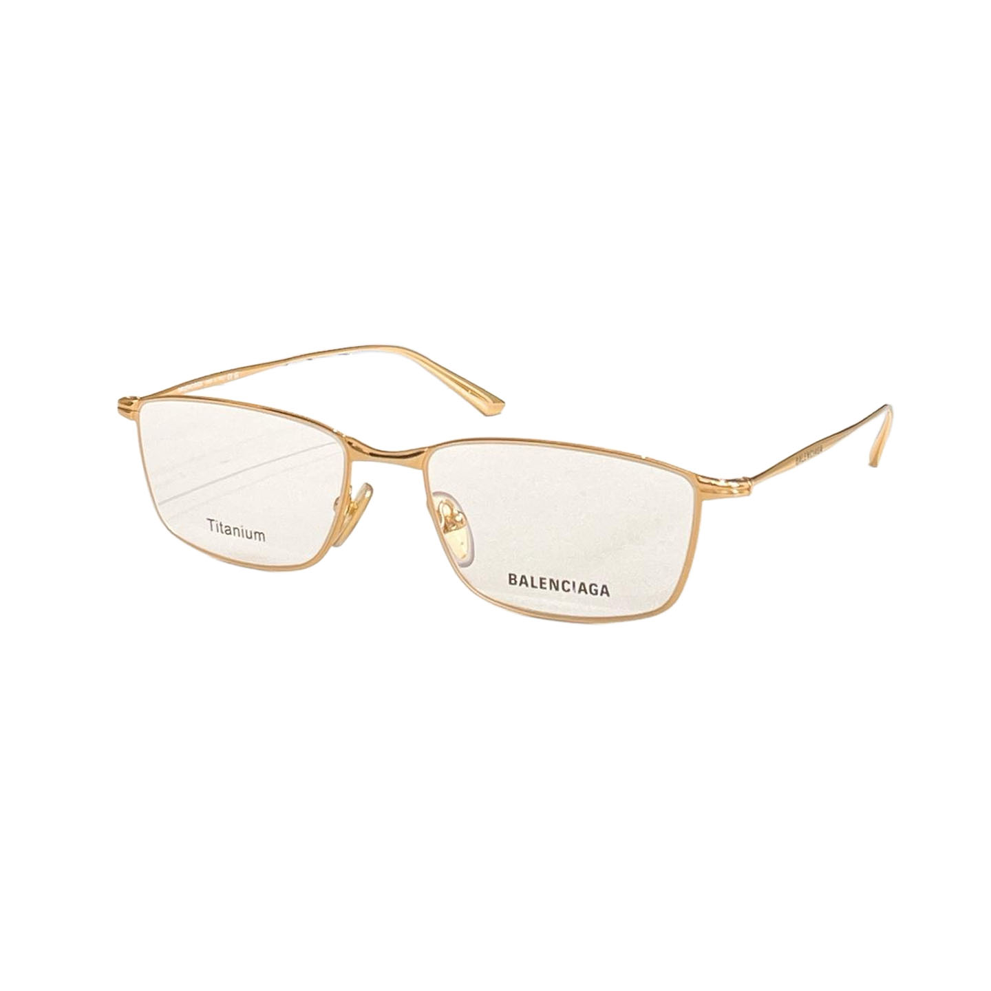 Balenciaga square frame glasses rose gold/gold/silver/transparent black/green gold/tawny gold/black/black silver color transparent lens Size 64口14-145 - 图片 3