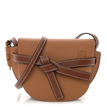 Loewe Gate Crossbody Bag Mini Caramel Pecan Grained Calfskin Leather
