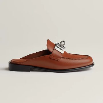 HERMES Iota Mule Brown Slippers