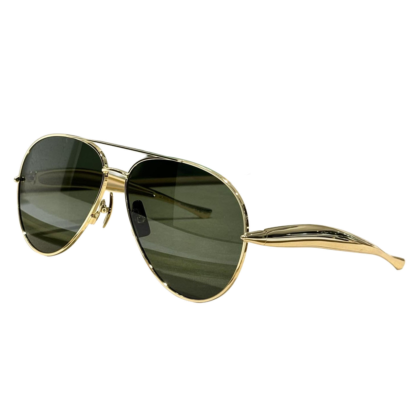 Bottega Veneta Pilot glasses black silver/black gold/silver/green gold/tawny/brown/coffee color Size 64-13-135 - 图片 4
