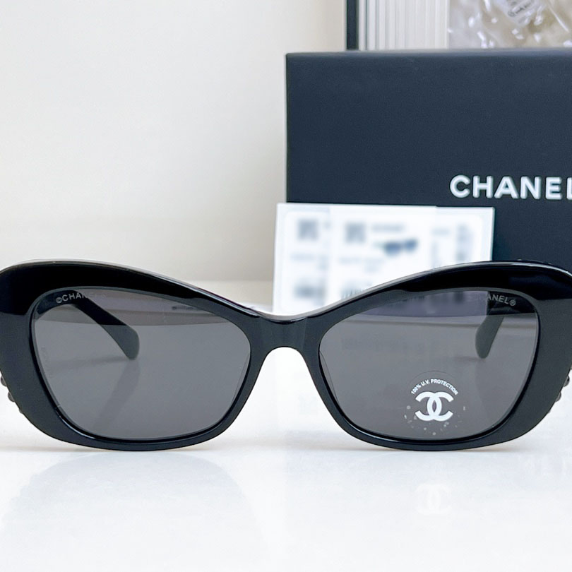 CHANEL glasses all black color size 56口16-140 - 图片 2