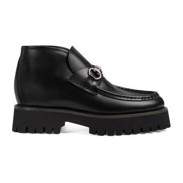 Gucci black horse collar ankle boots