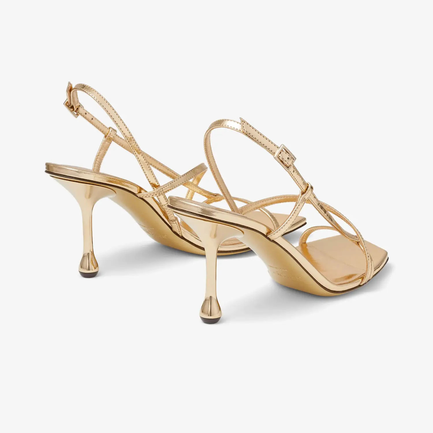 JIMMY CHOO Metallic texture leather high sandals - 图片 5