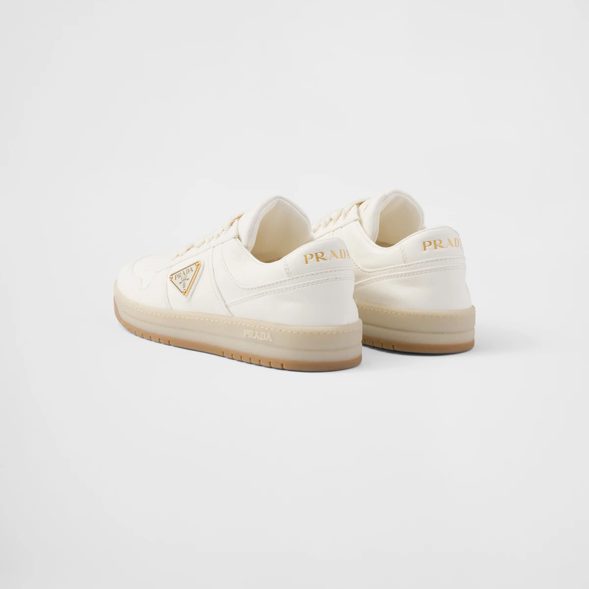 PRADA white lIvory color leather sneakers - 图片 5