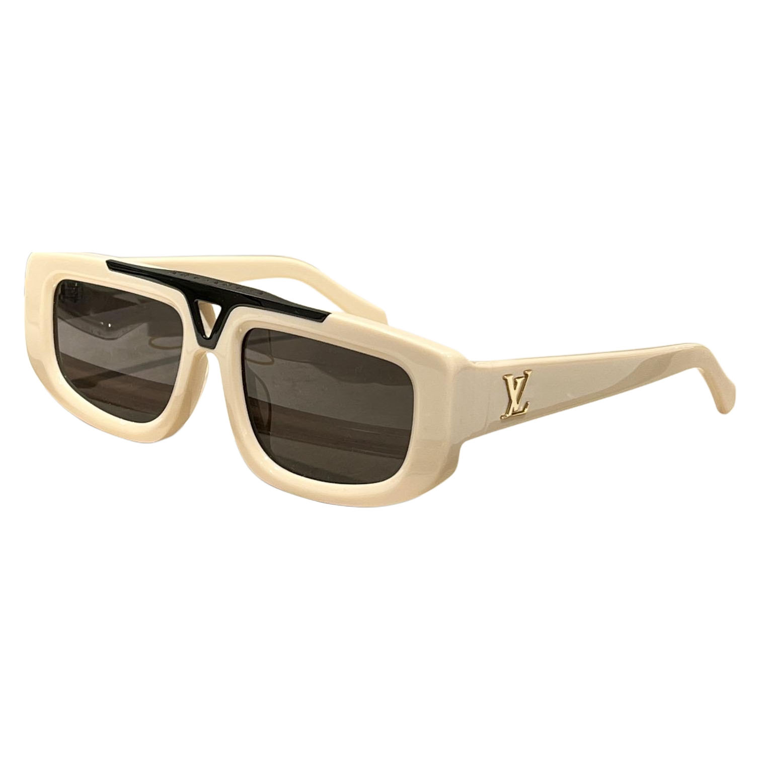 Louis Vuitton square frame glasses yellow/black white/black gold/leopard/beige/white/camel color Size 54口19-145 - 图片 5